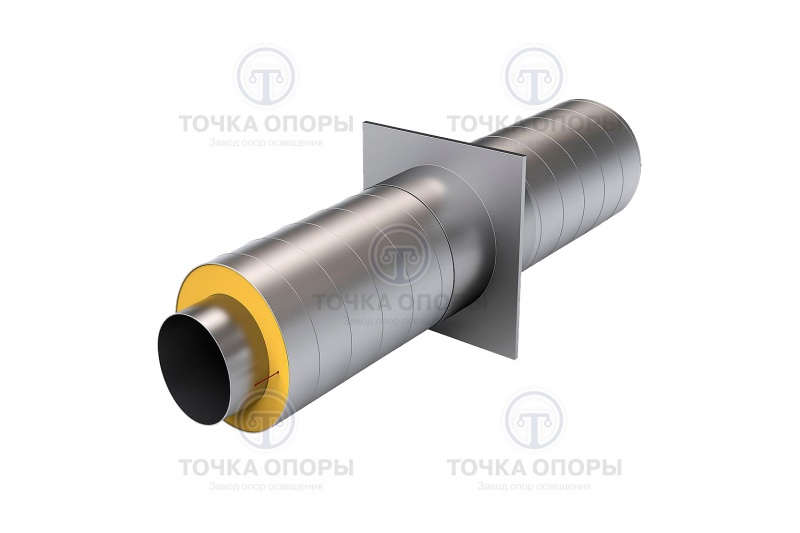 Неподвижная опора в ППУ с оцинкованной (ОЦ) оболочкой укороченные