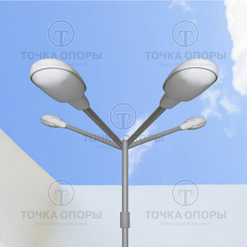 К4-1,0-1,0-/90-Ф3 четырехрожковый консольный кронштейн