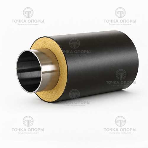 Труба ППУ полиэтиленовая оболочка 140х63х3 мм ГОСТ 30732-2006